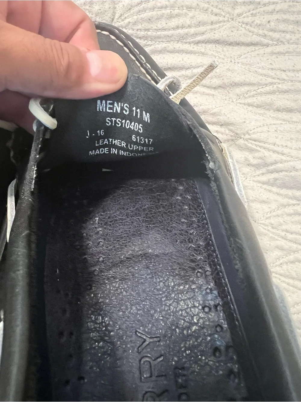 Sperry Navy Leather Boat Shoes